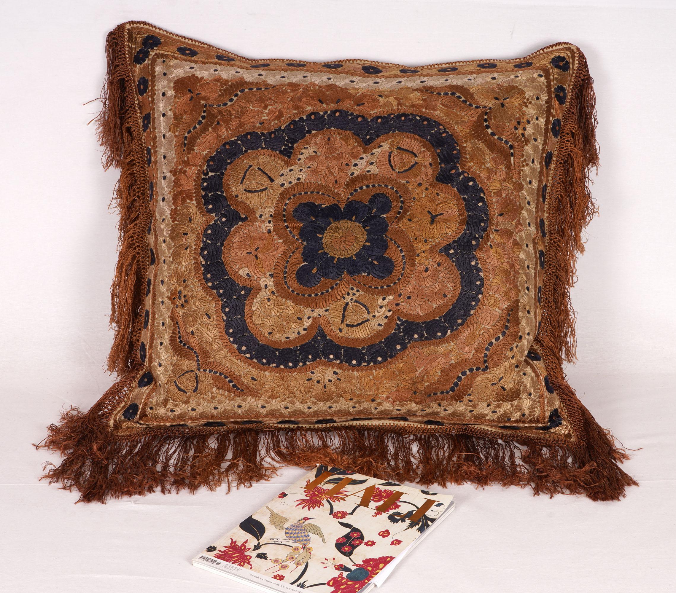 Pillowcase Made from a Matyo Embroidery, Hungary, Early 20th C. In Good Condition In Istanbul, TR
