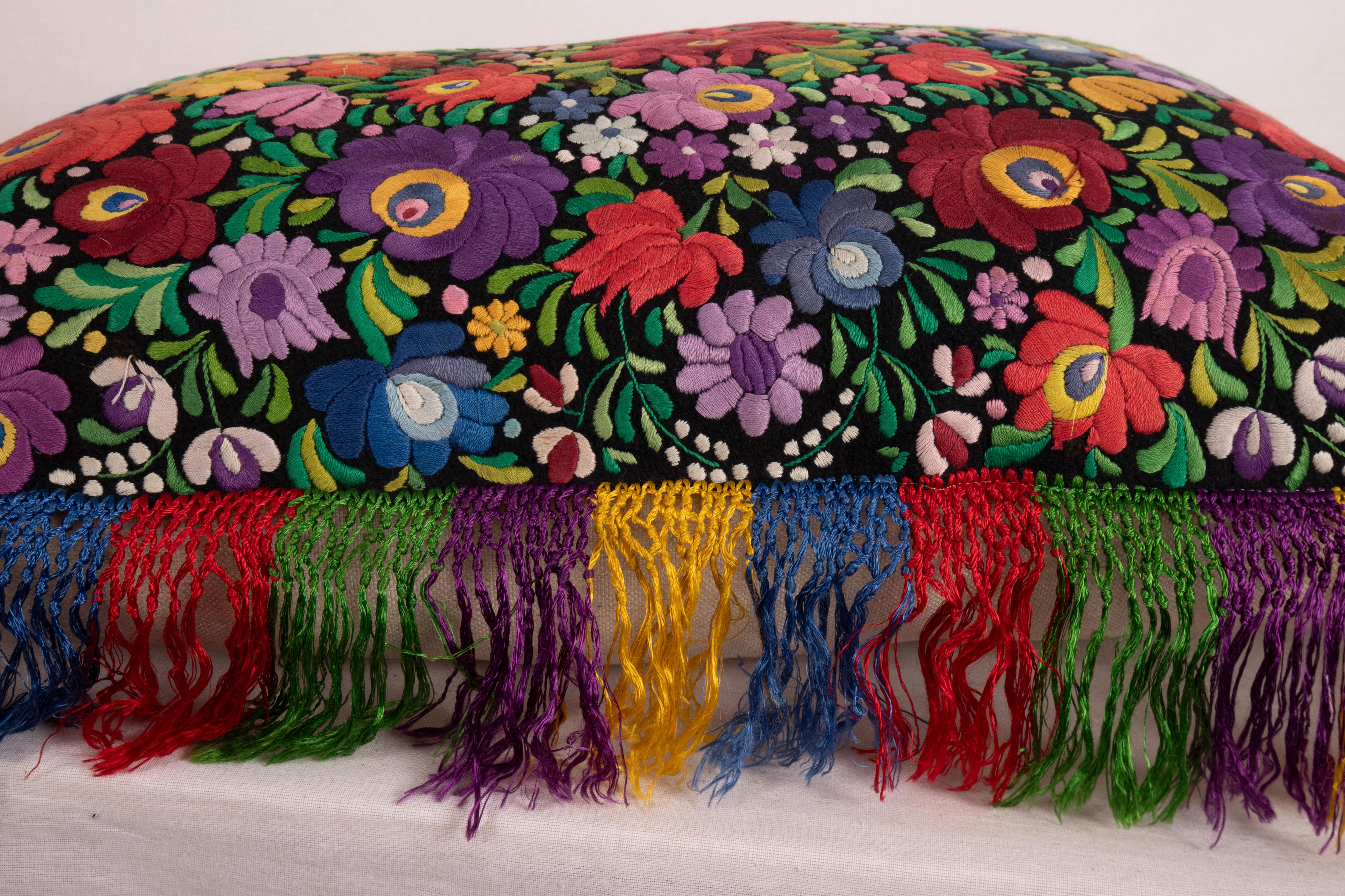 20th Century Pillowcase Made from a Matyo Embroidery, Hungary, Early 20th C For Sale