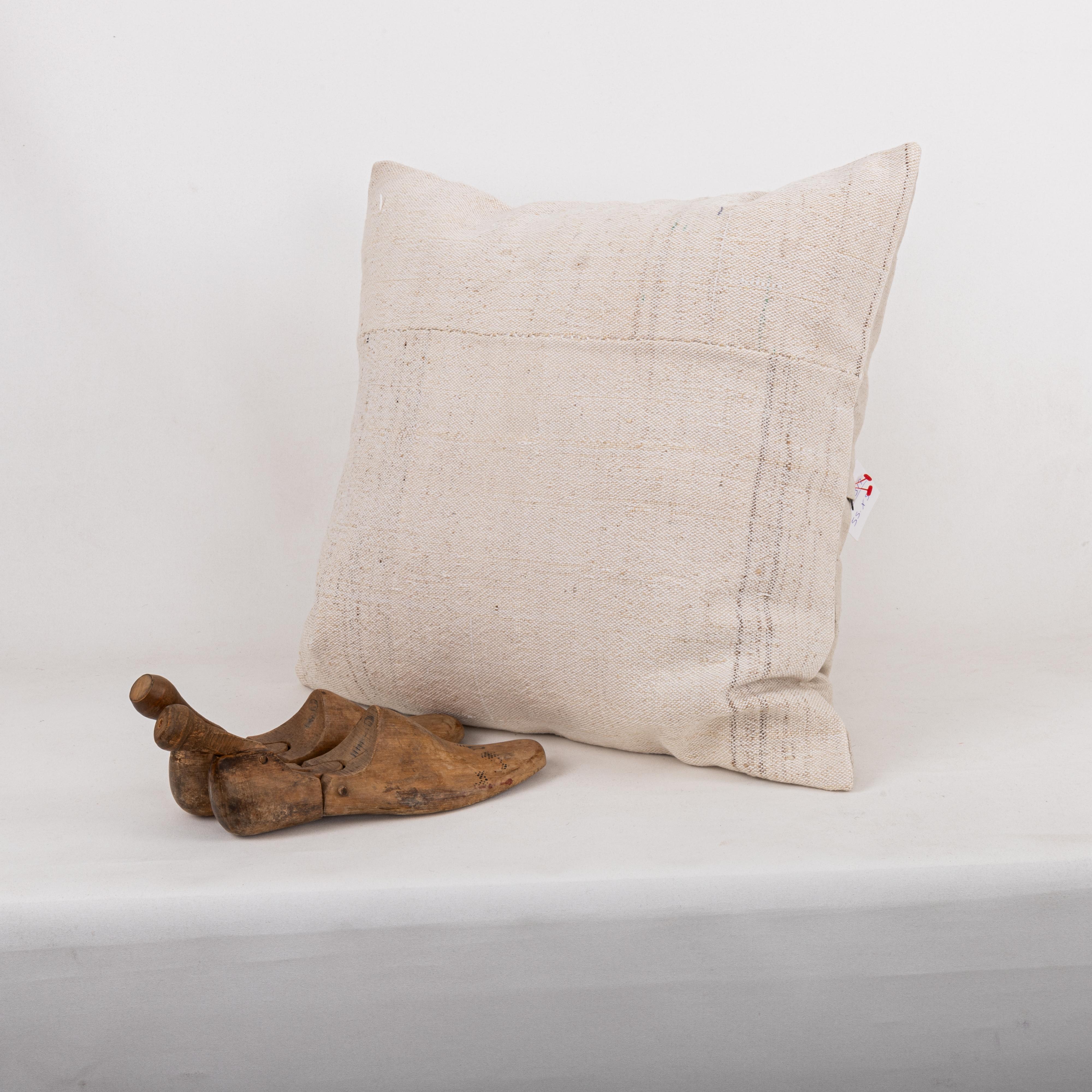 Pillowcase Made from a Mid 20th C. Anatolian , Turkish Neutral Kilim For Sale 1