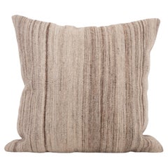 Pillowcase Made from a Mid 20th C. Anatolian , Turkish Neutral Kilim