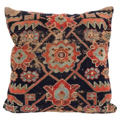 Funda de almohada hecha con una alfombra caucásica de mediados del siglo XX
