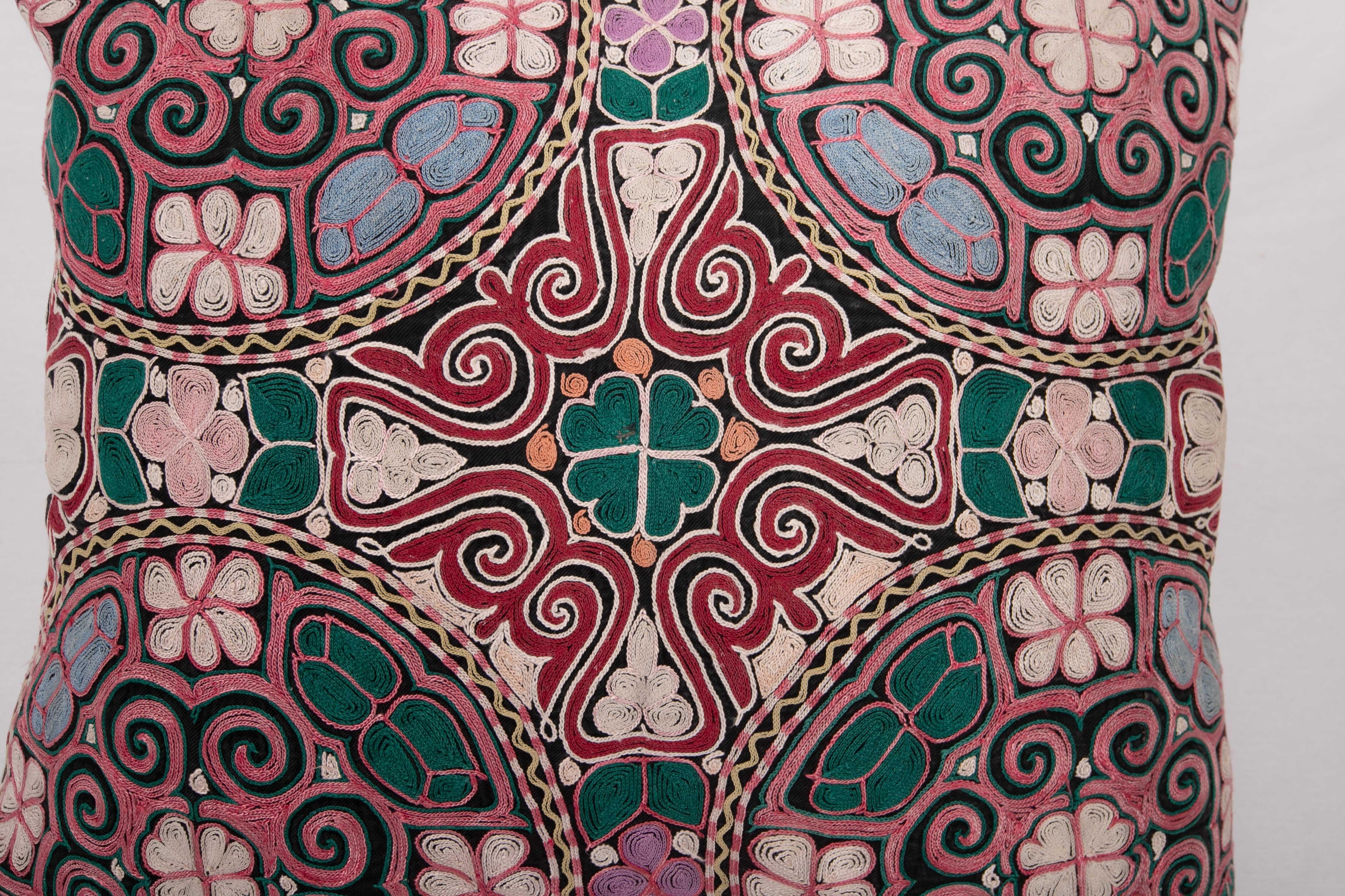 Suzani Pillowcase made from a mid 20th. C. Kazakh / Kyrgyz Embroidery For Sale