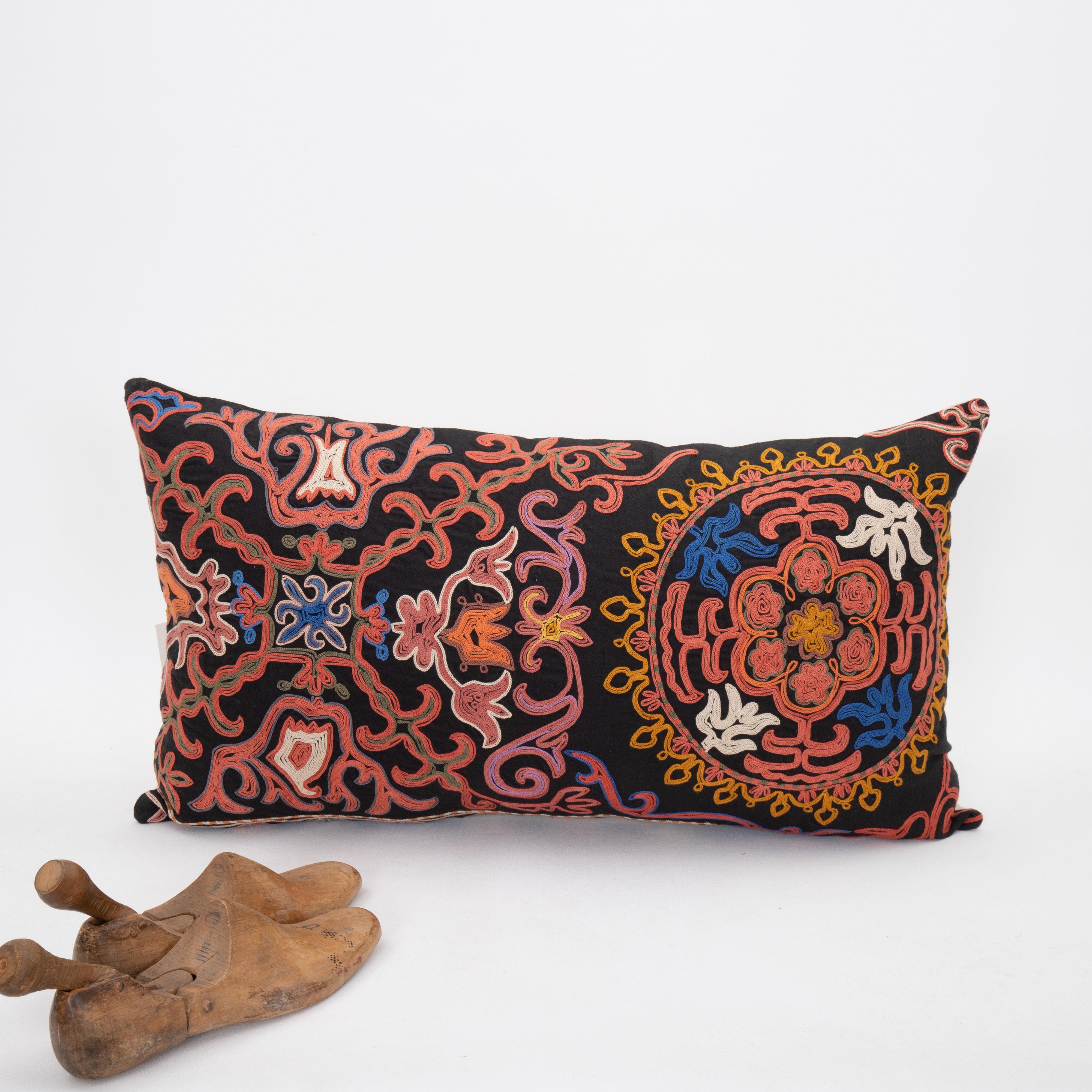 Folk Art Pillowcase made from a mid 20th. C. Kazakh / Kyrgyz Embroidery