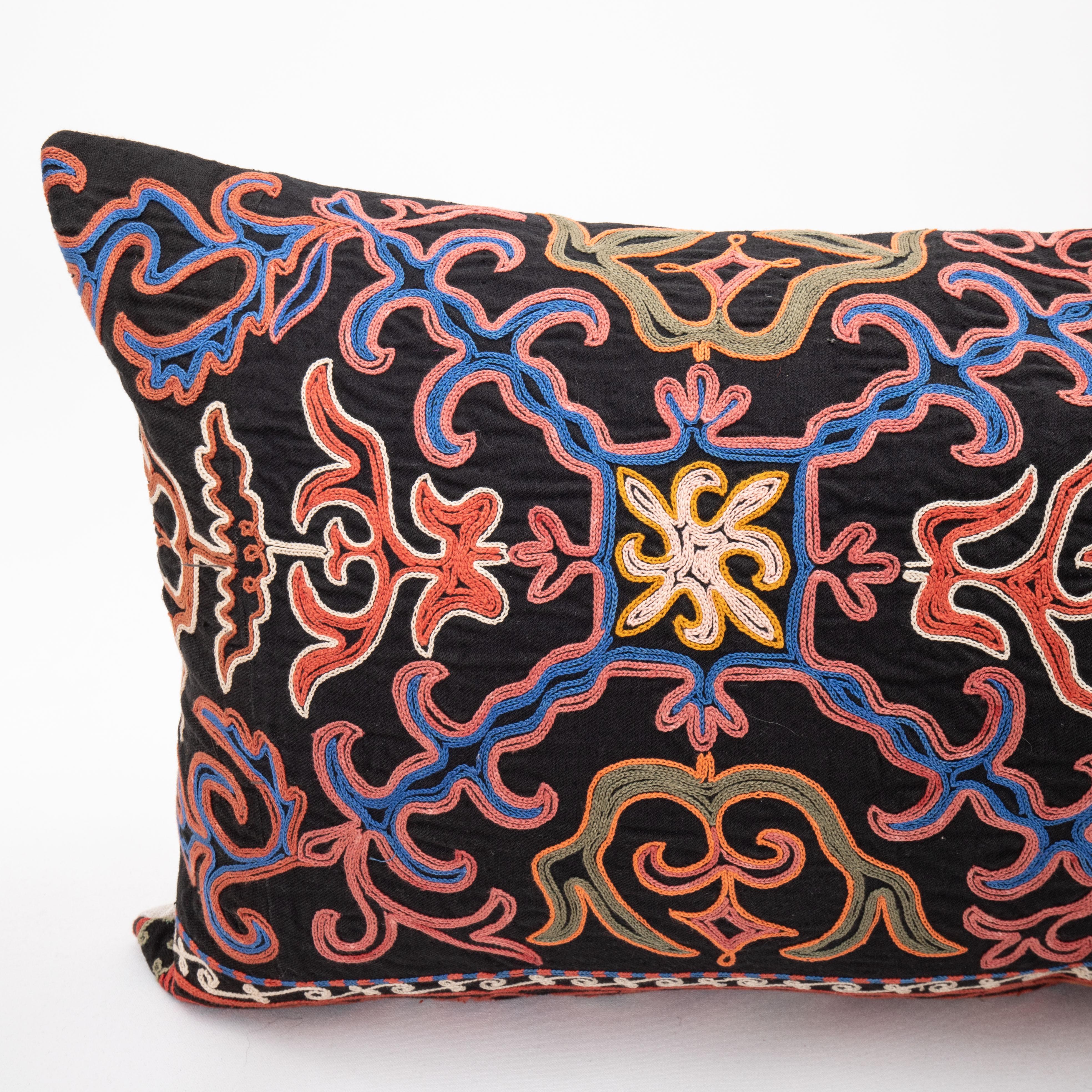 Kazakhstani Pillowcase made from a mid 20th. C. Kazakh / Kyrgyz Embroidery