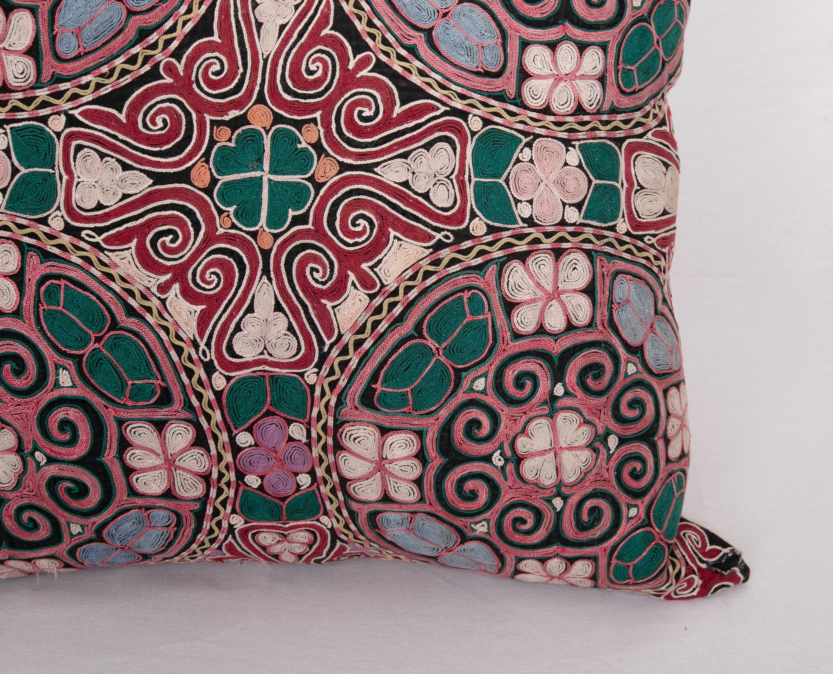 Embroidered Pillowcase made from a mid 20th. C. Kazakh / Kyrgyz Embroidery For Sale