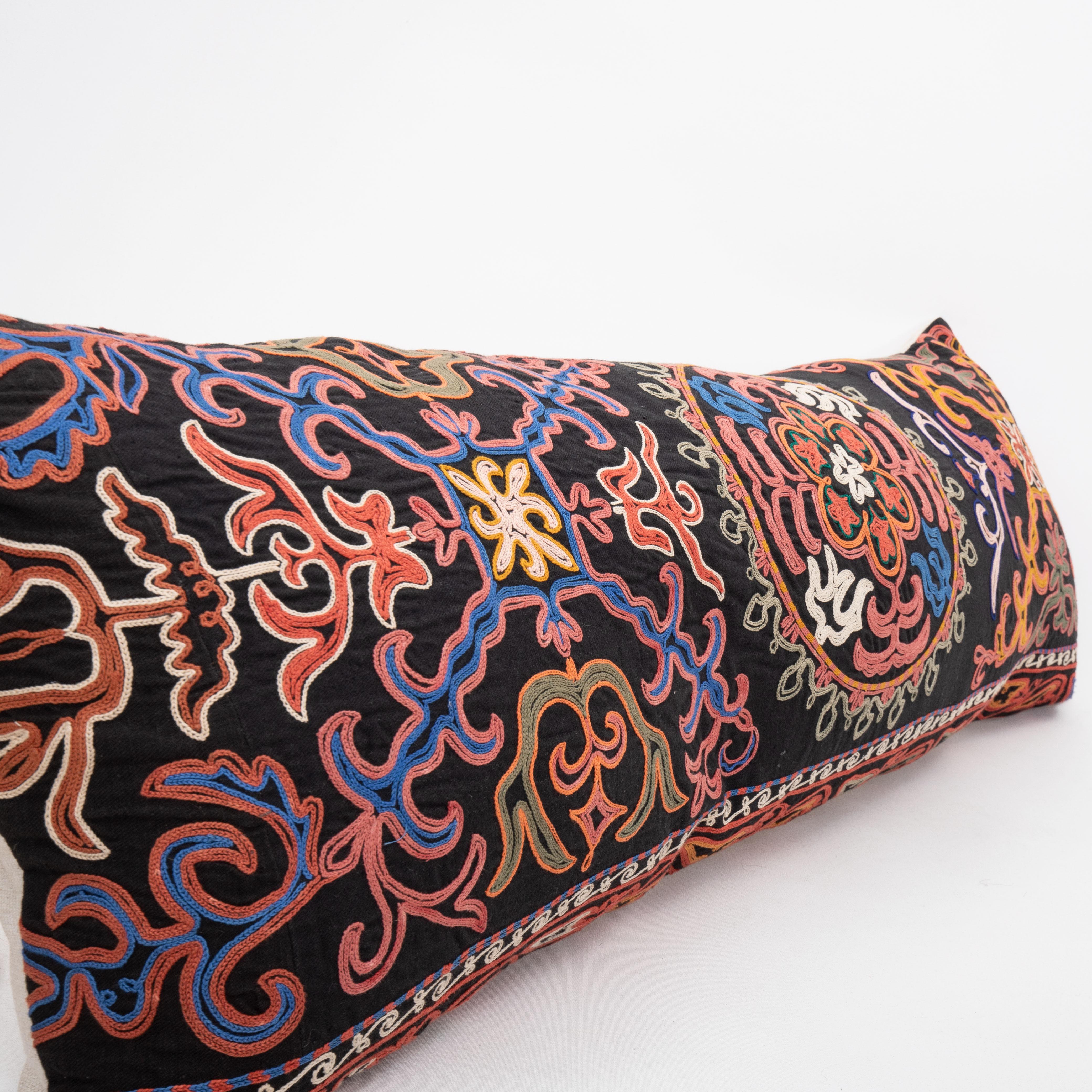 Embroidered Pillowcase made from a mid 20th. C. Kazakh / Kyrgyz Embroidery For Sale