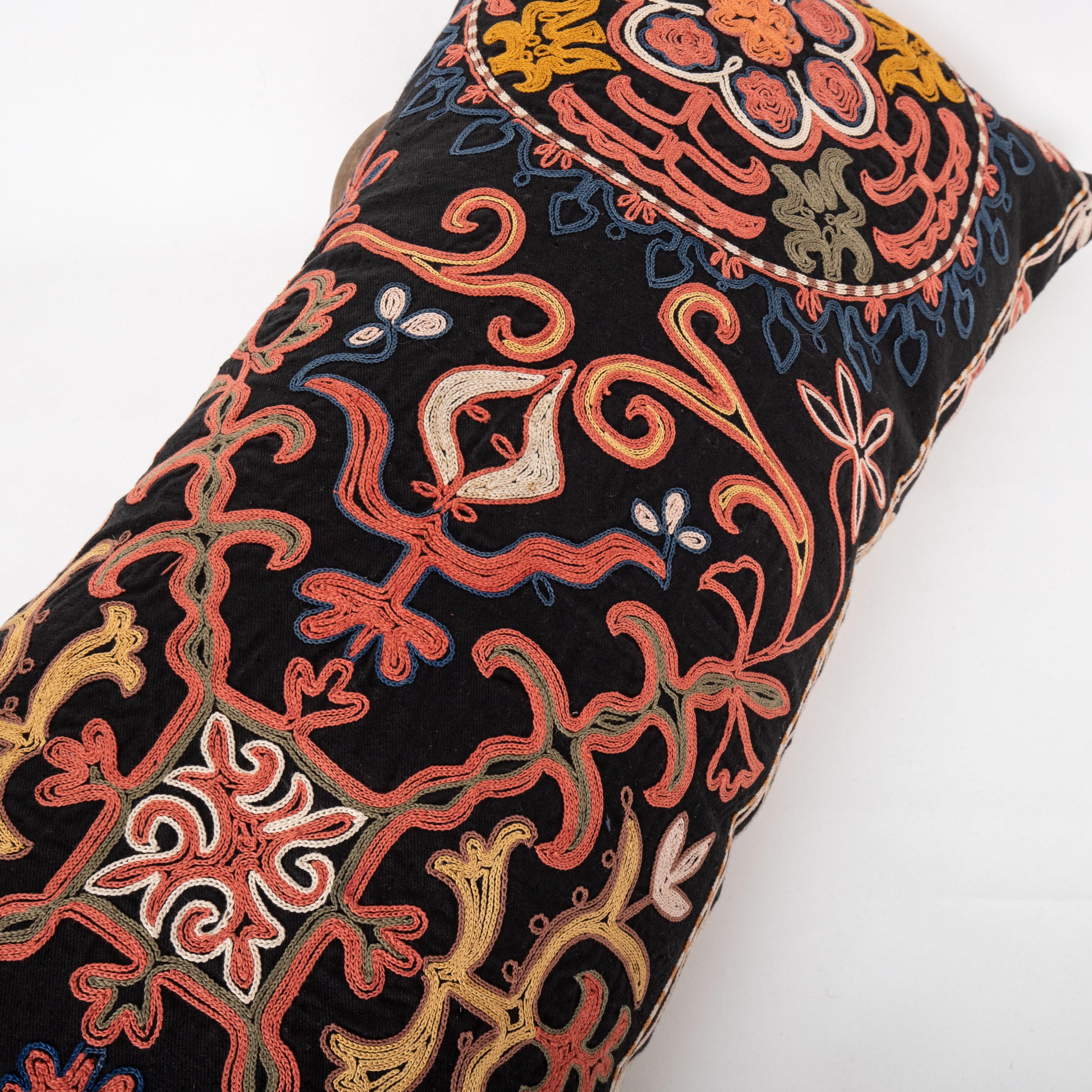 Pillowcase made from a mid 20th. C. Kazakh / Kyrgyz Embroidery In Good Condition In Istanbul, TR