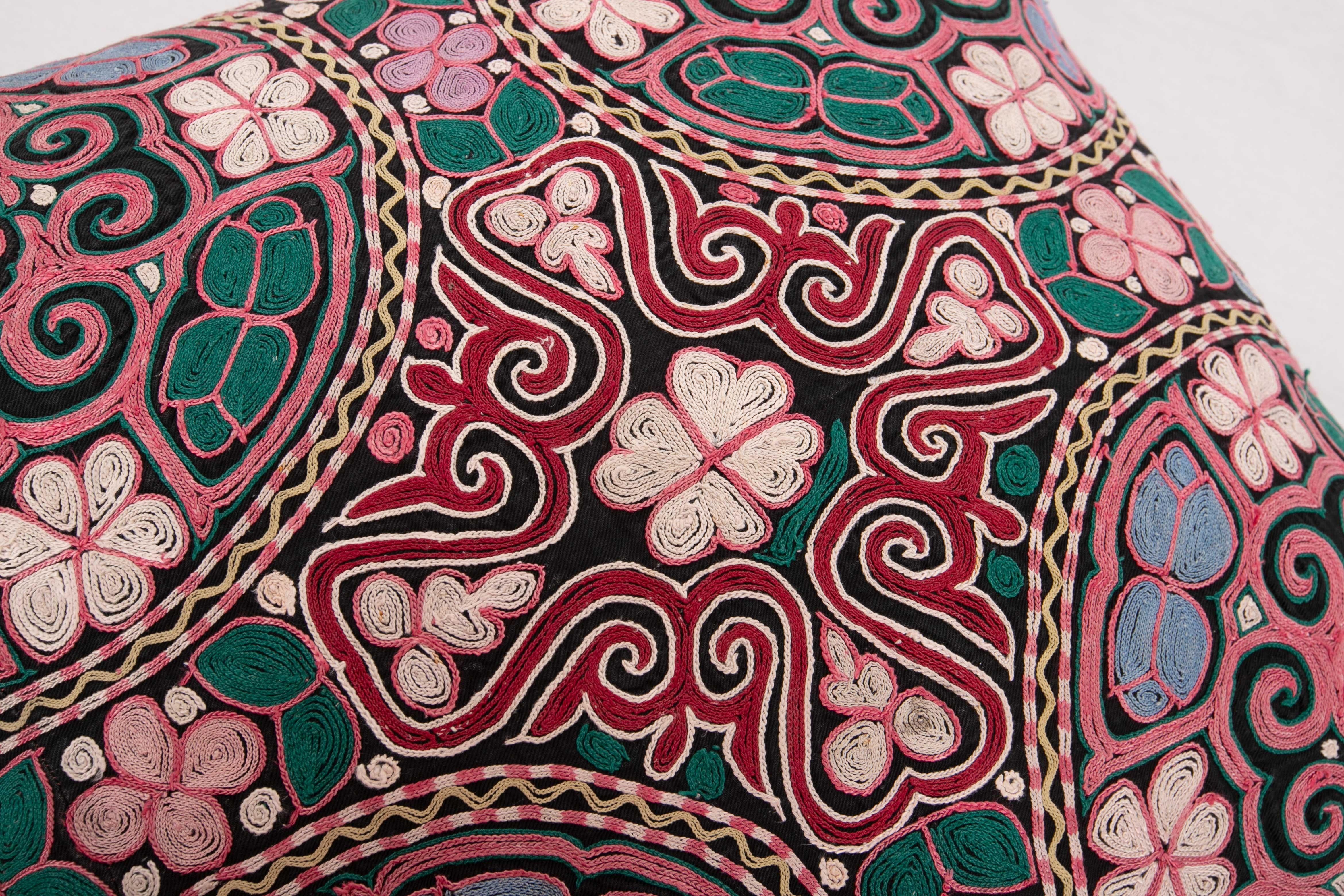 Cotton Pillowcase made from a mid 20th. C. Kazakh / Kyrgyz Embroidery For Sale