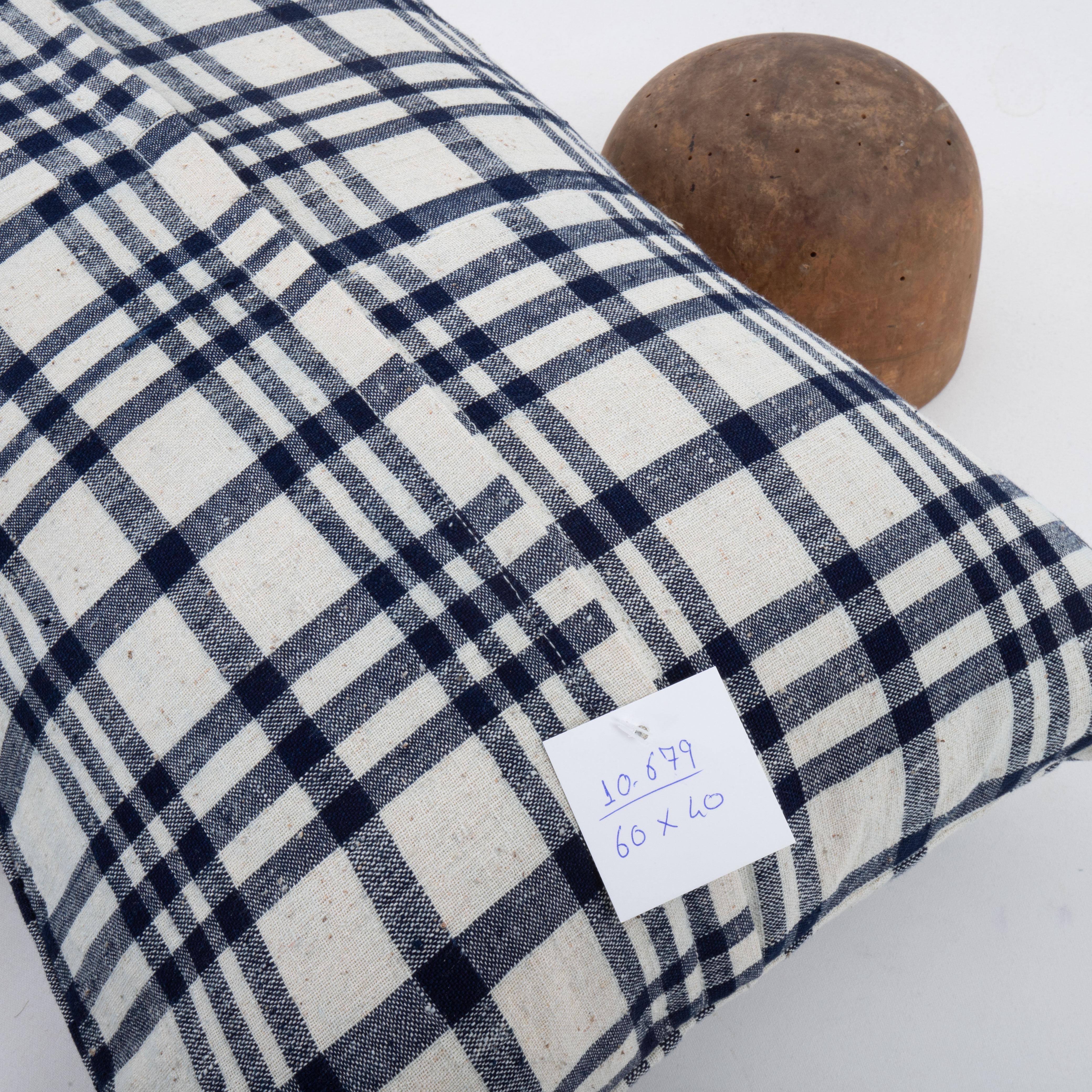 20th Century Pillowcase Made from a Rustic Vintage Anatolian Cotton Weaving For Sale