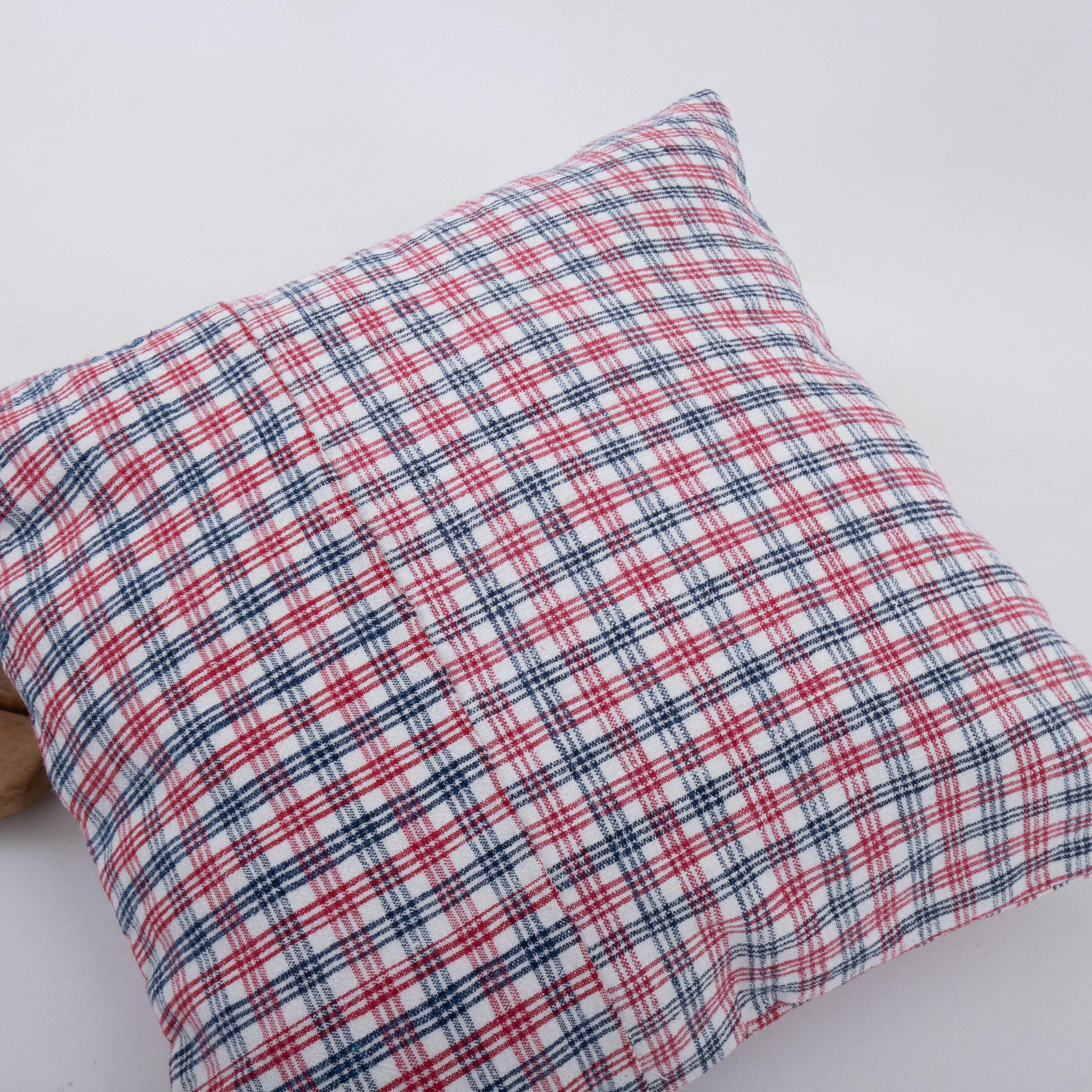 Pillowcase Made from a Rustic Vintage Anatolian Cotton Weaving For Sale 2