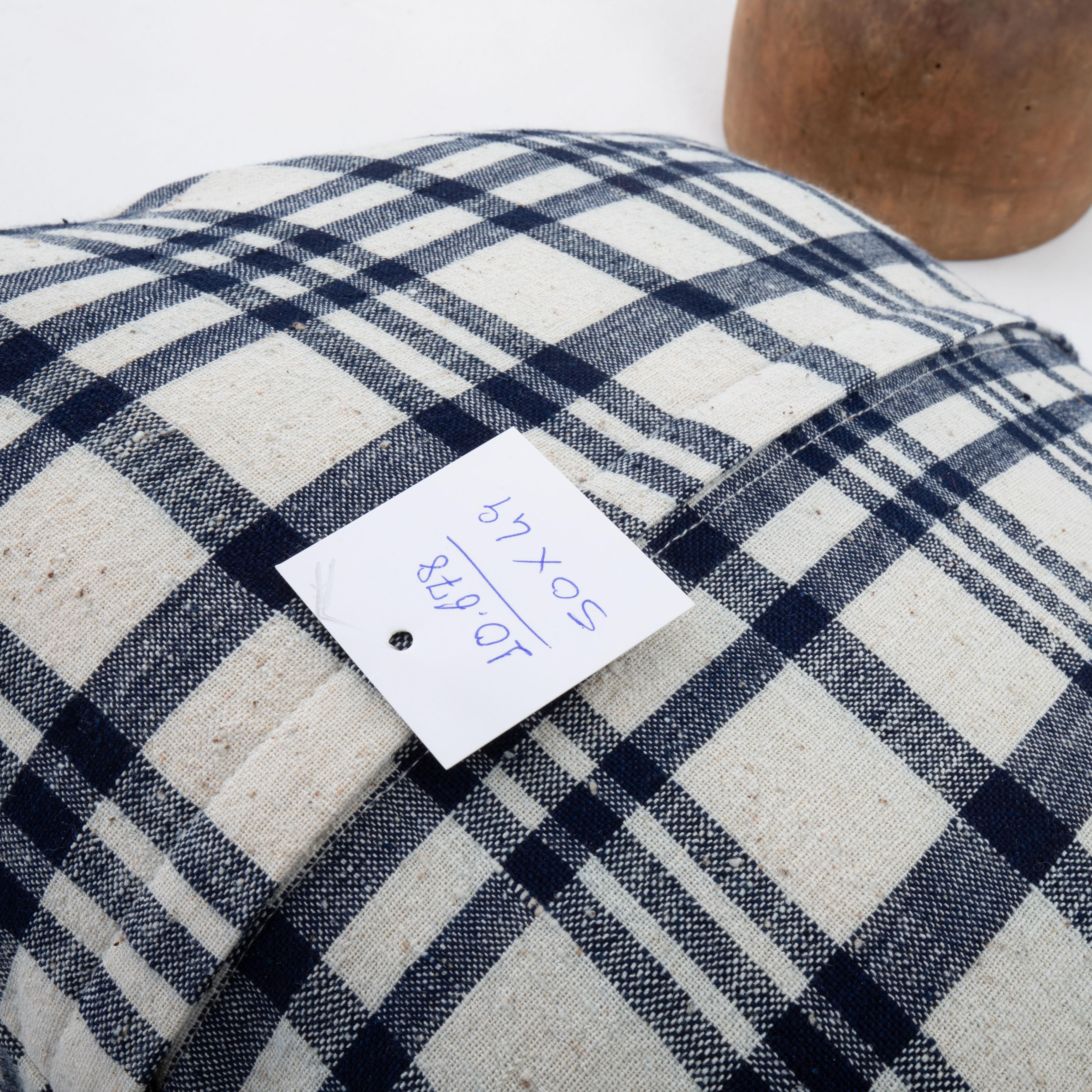 20th Century Pillowcase Made from a Rustic Vintage Anatolian Cotton Weaving For Sale