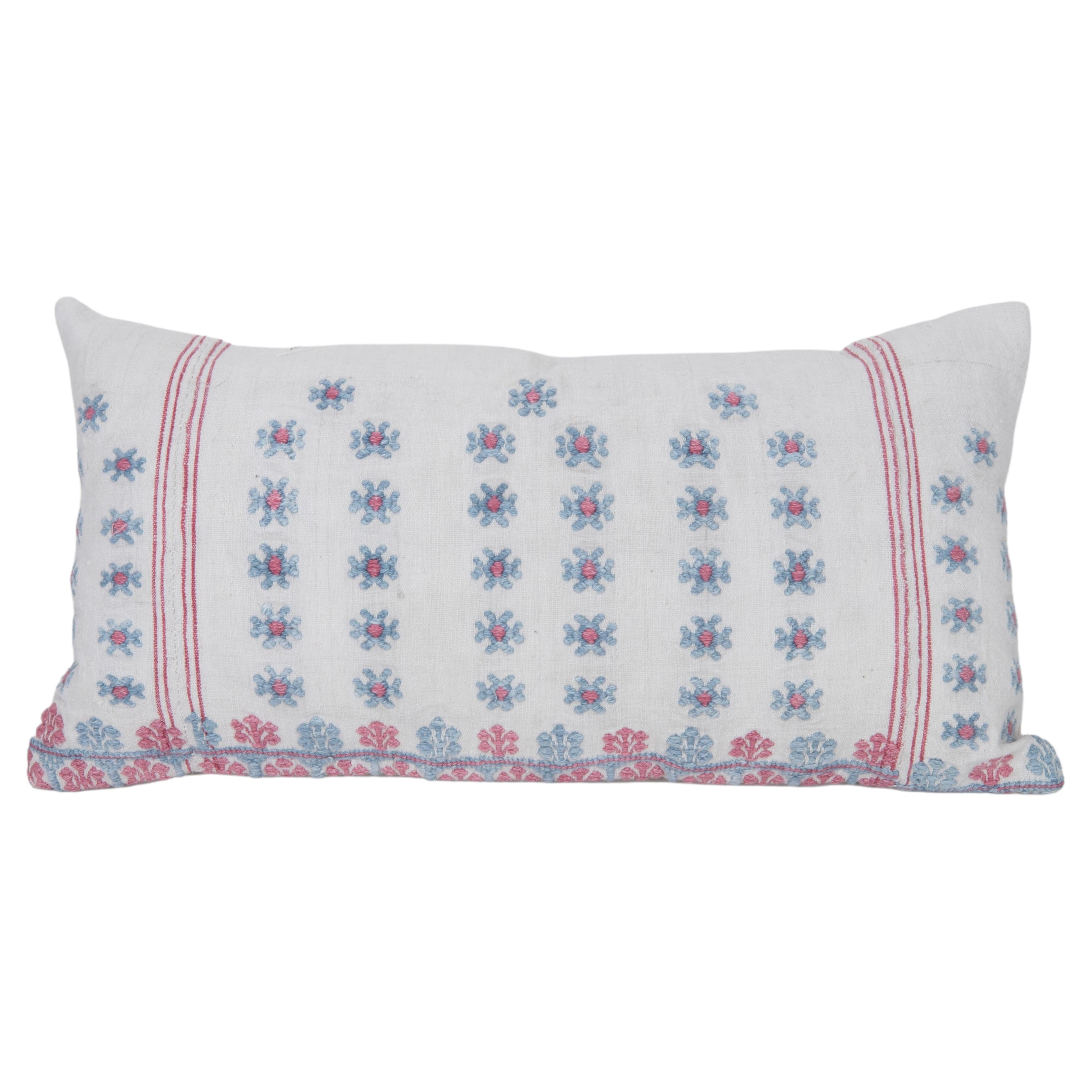 Pillowcase Made from a Vintage Anatolian Embroidery For Sale