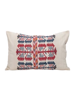 Pillowcase Made from a Vintage AnatolianHand woven Cotton Hand Towel, Turkey