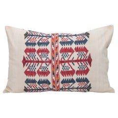 Pillowcase Made from a Vintage AnatolianHand woven Cotton Hand Towel, Turkey