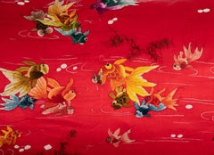 Pillowcase Made from a Vintage Asian Embroidery, Mid-20th Century