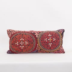 Pillowcase Made from a Vintage Kazakh Tush Kyiz Embroidery