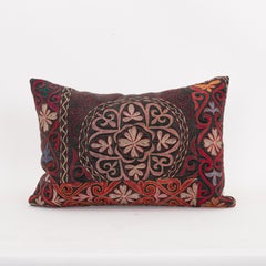 Pillowcase Made from a Vintage Kazakh Tush Kyiz Embroidery