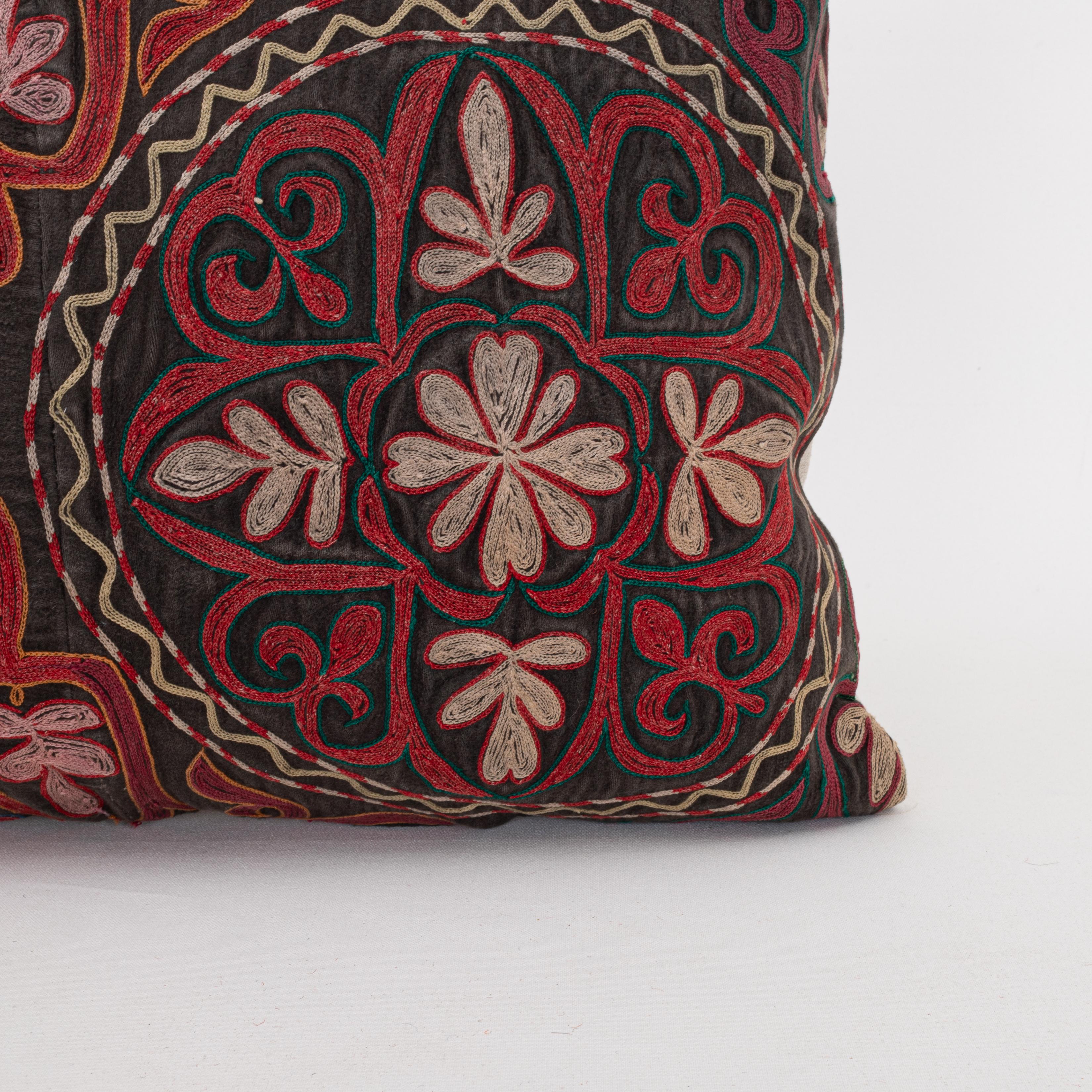 Kazakhstani Pillowcase Made from a Vintage Kazakh Tush Kyiz Embroidery For Sale
