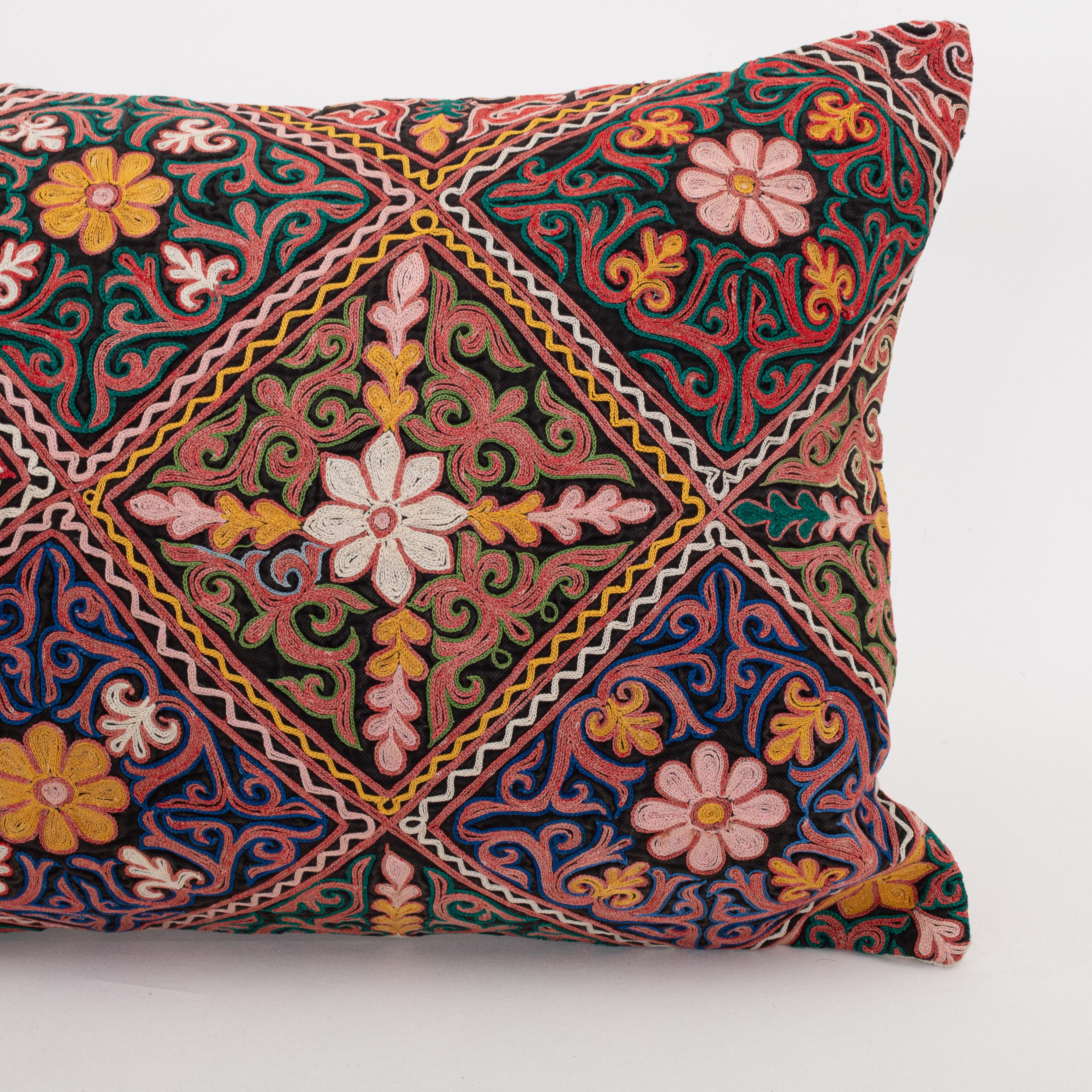 Kazakhstani Pillowcase Made from a Vintage Kazakh Tush Kyiz Embroidery For Sale