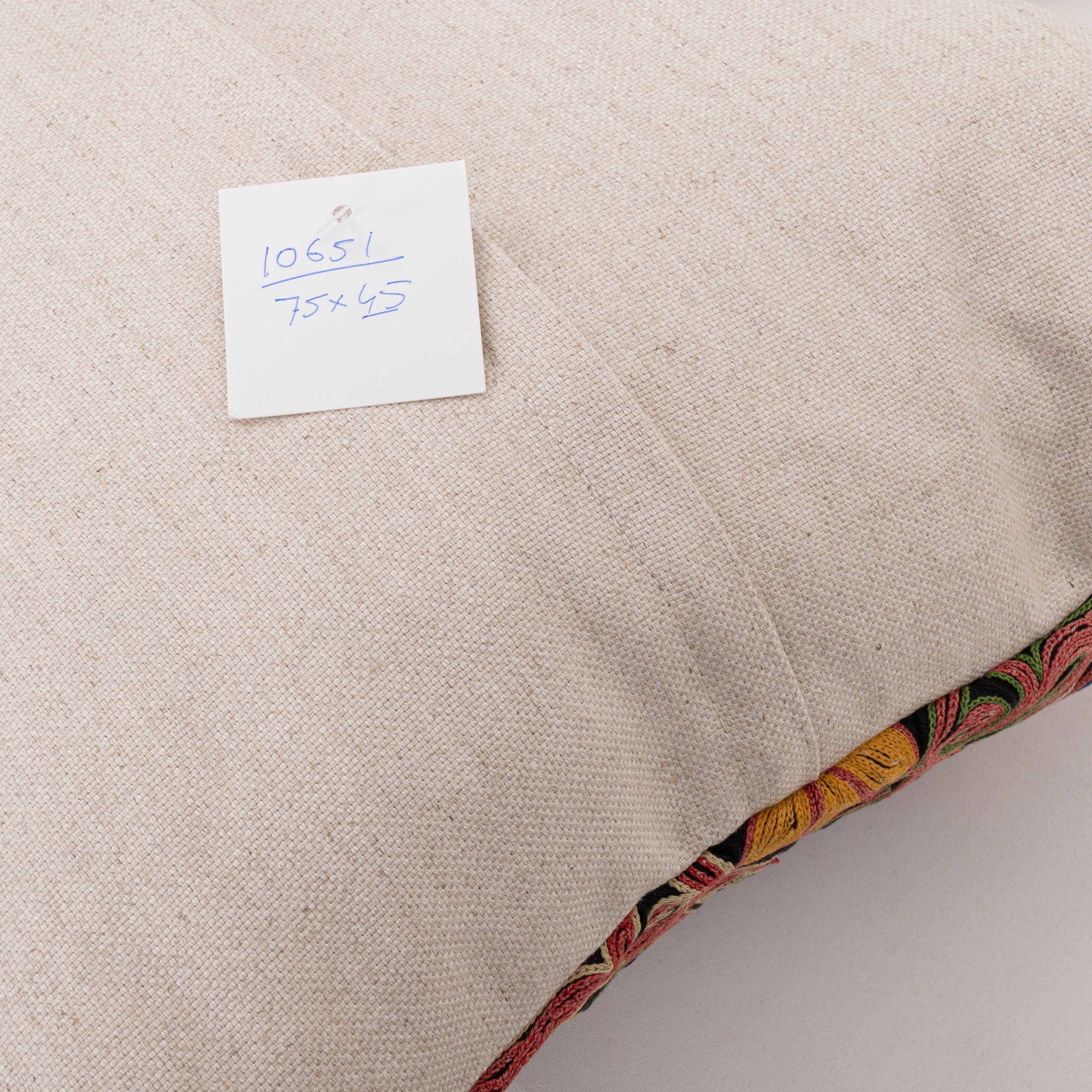 20th Century Pillowcase Made from a Vintage Kazakh Tush Kyiz Embroidery For Sale