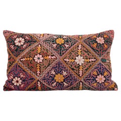 Pillowcase Made from a Vintage Kazakh Tush Kyiz Embroidery