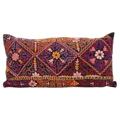 Pillowcase Made from a Vintage Kazakh Tush Kyiz Embroidery