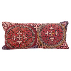 Pillowcase Made from a Vintage Kazakh Tush Kyiz Embroidery