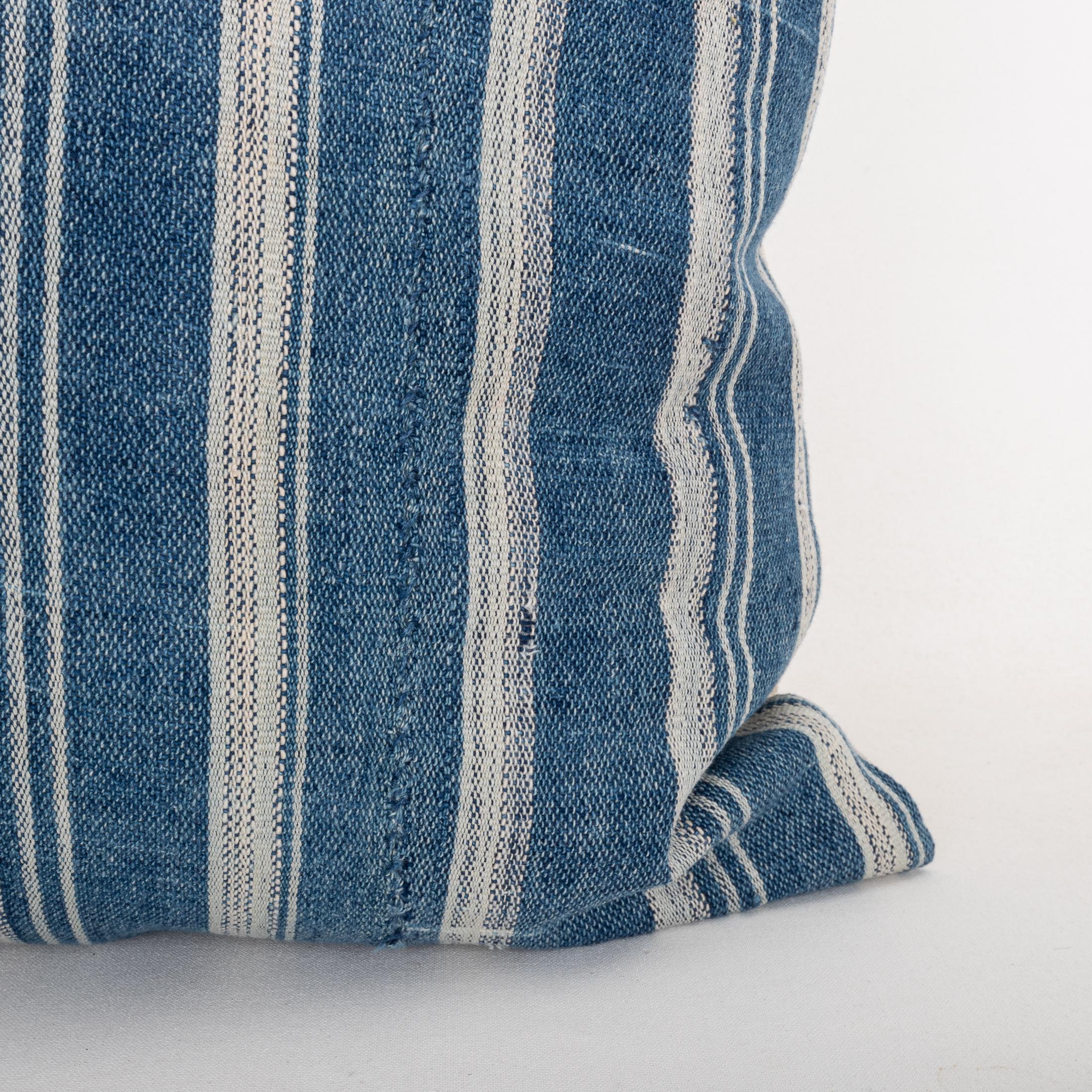 Malian Pillowcase Made from a Vintage Mali Indigo Cloth
