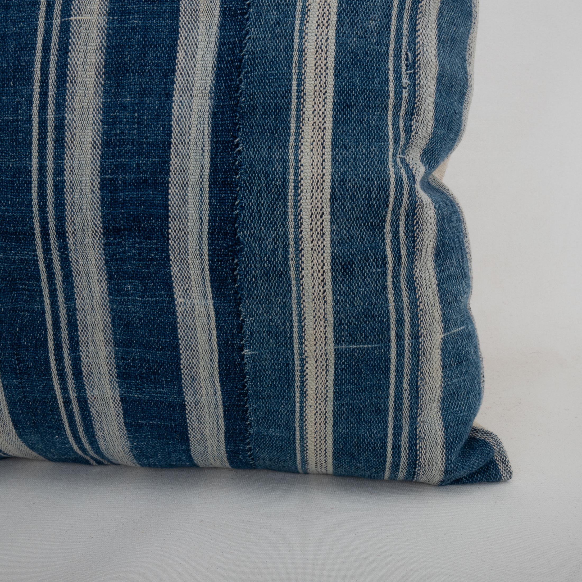 Malian Pillowcase Made from a Vintage Mali Indigo Cloth