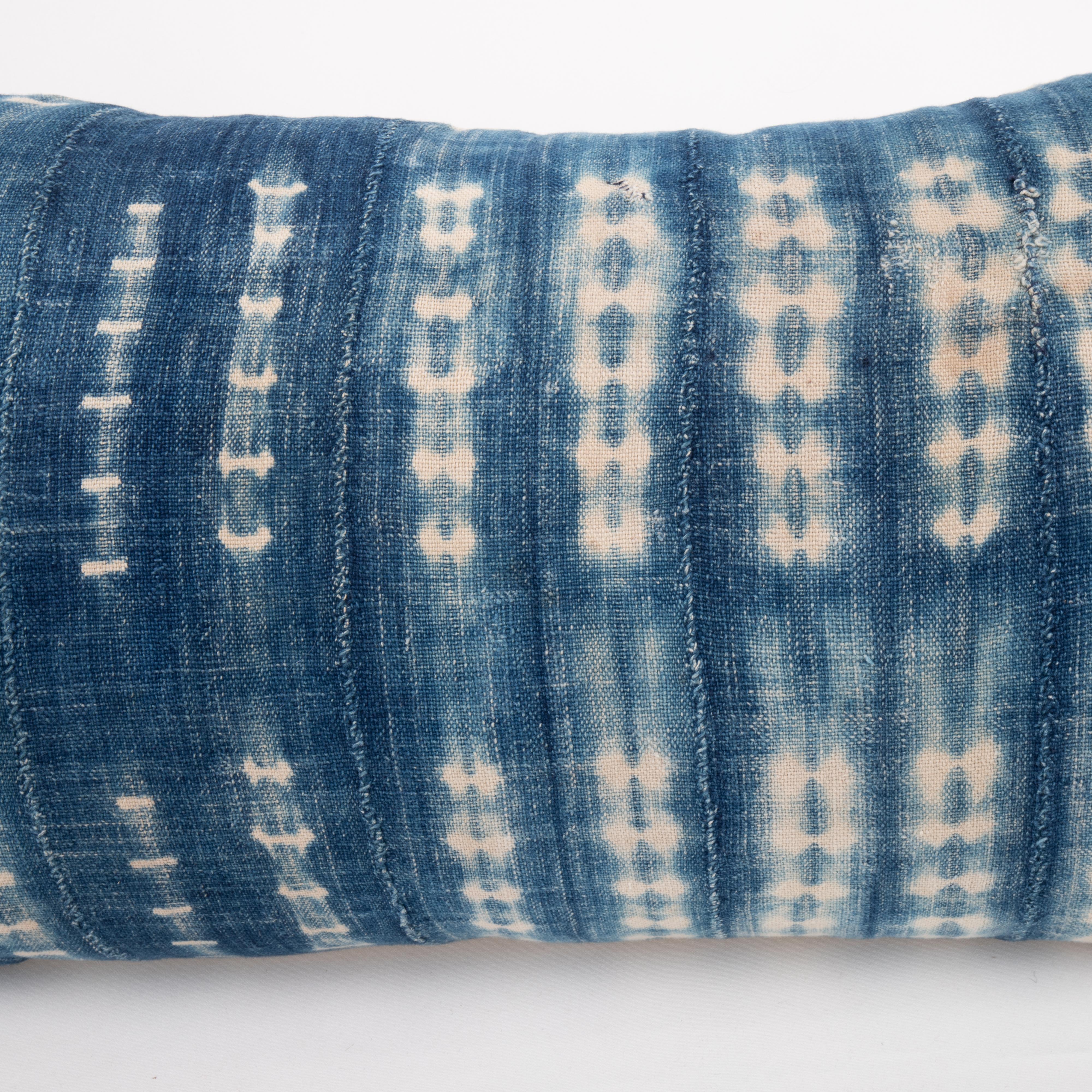 Malian Pillowcase Made from a Vintage Mali Indigo Cloth