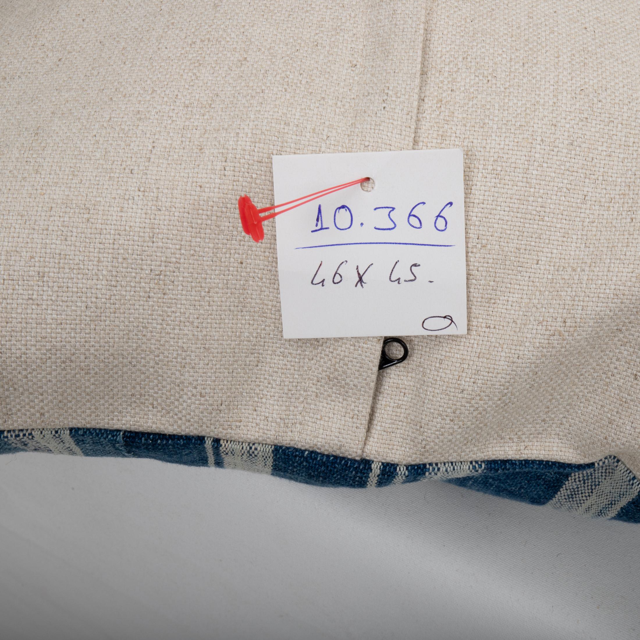 Cotton Pillowcase Made from a Vintage Mali Indigo Cloth