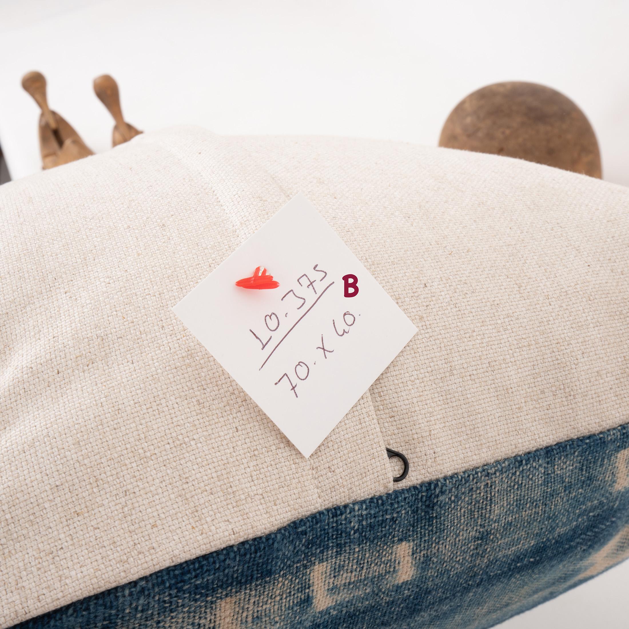 Cotton Pillowcase Made from a Vintage Mali Indigo Cloth