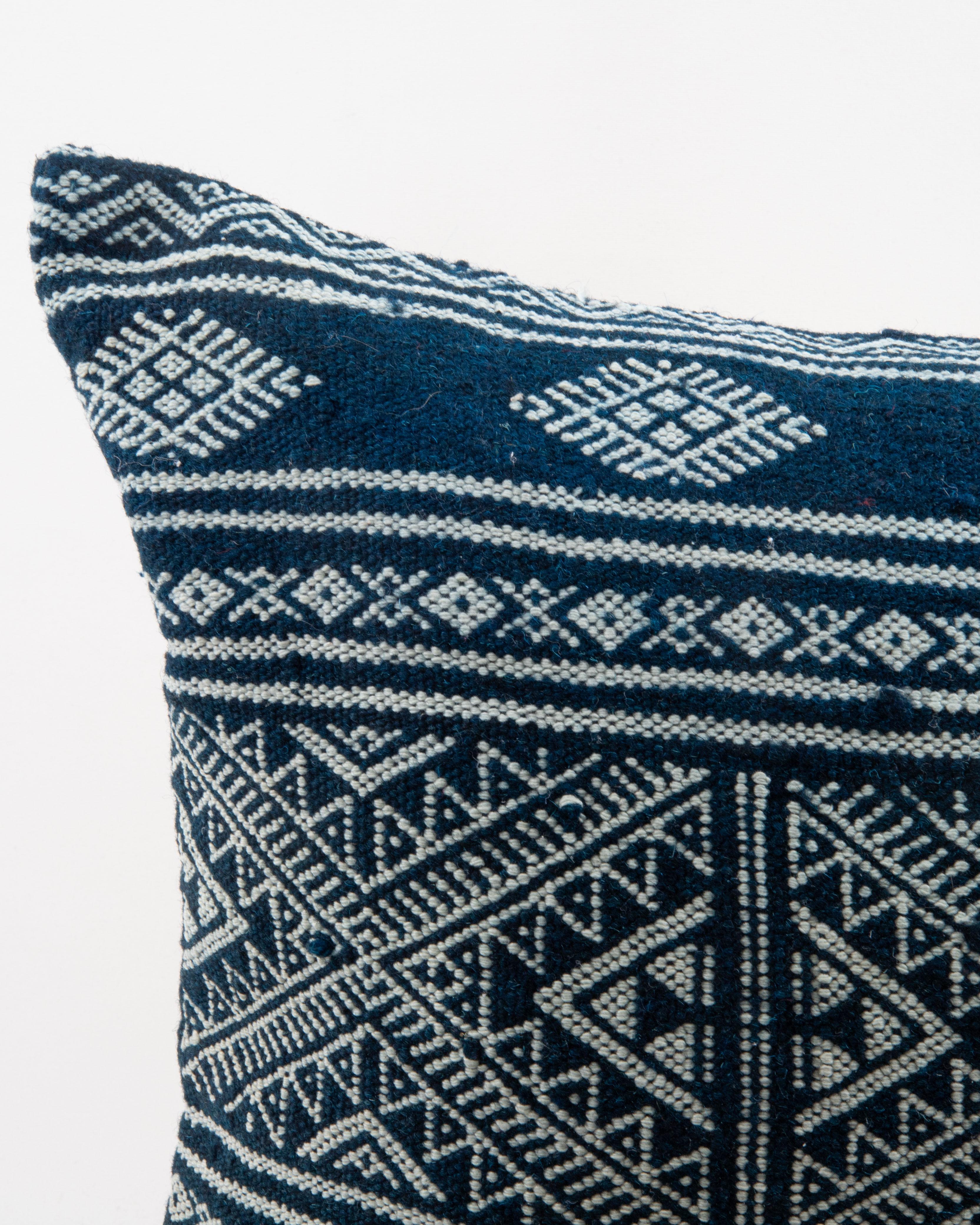 Hand-Woven Pillowcase Made from a Vintage Tunisian Weaving For Sale