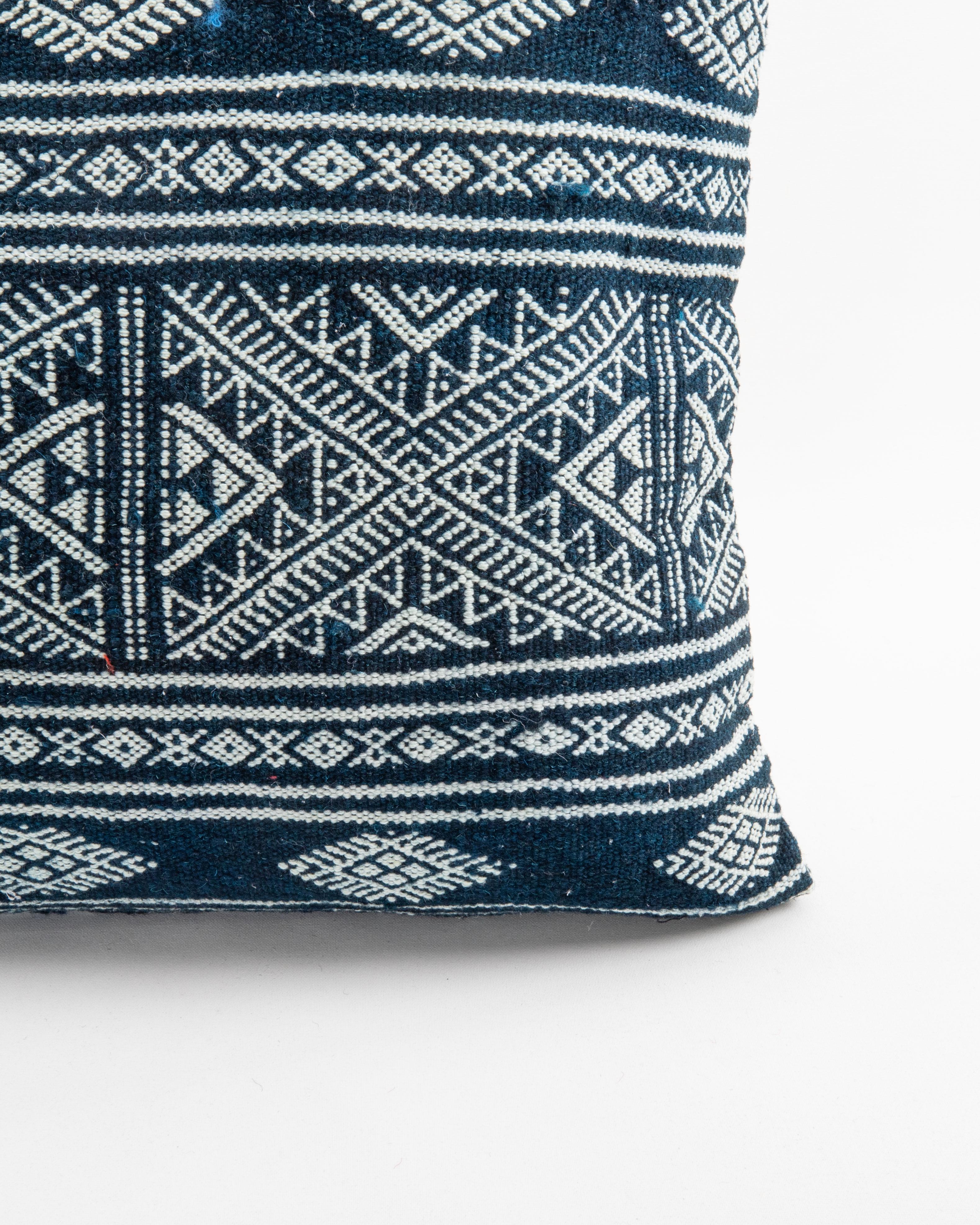 Hand-Woven Pillowcase Made from a Vintage Tunisian Weaving For Sale