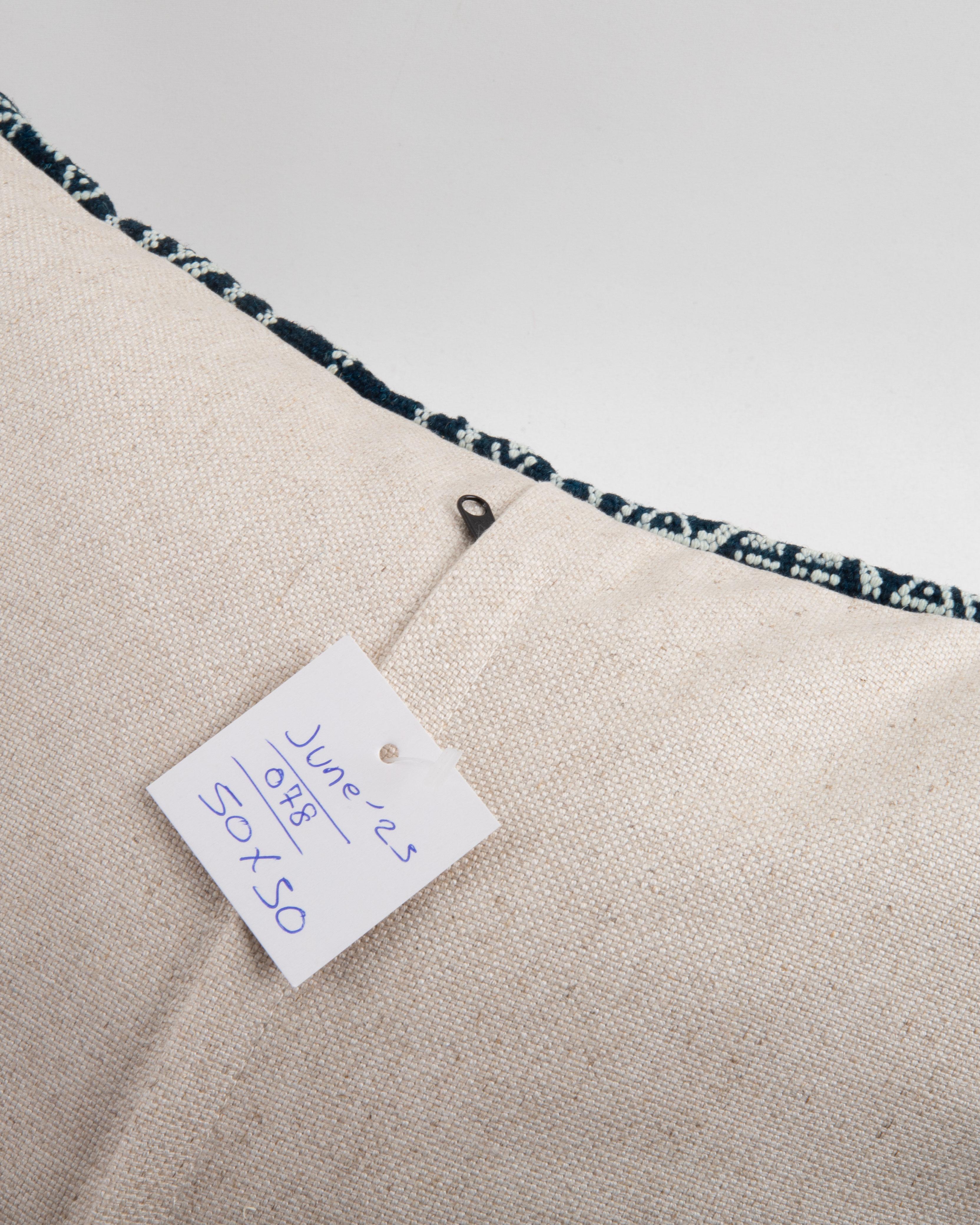 Wool Pillowcase Made from a Vintage Tunisian Weaving For Sale