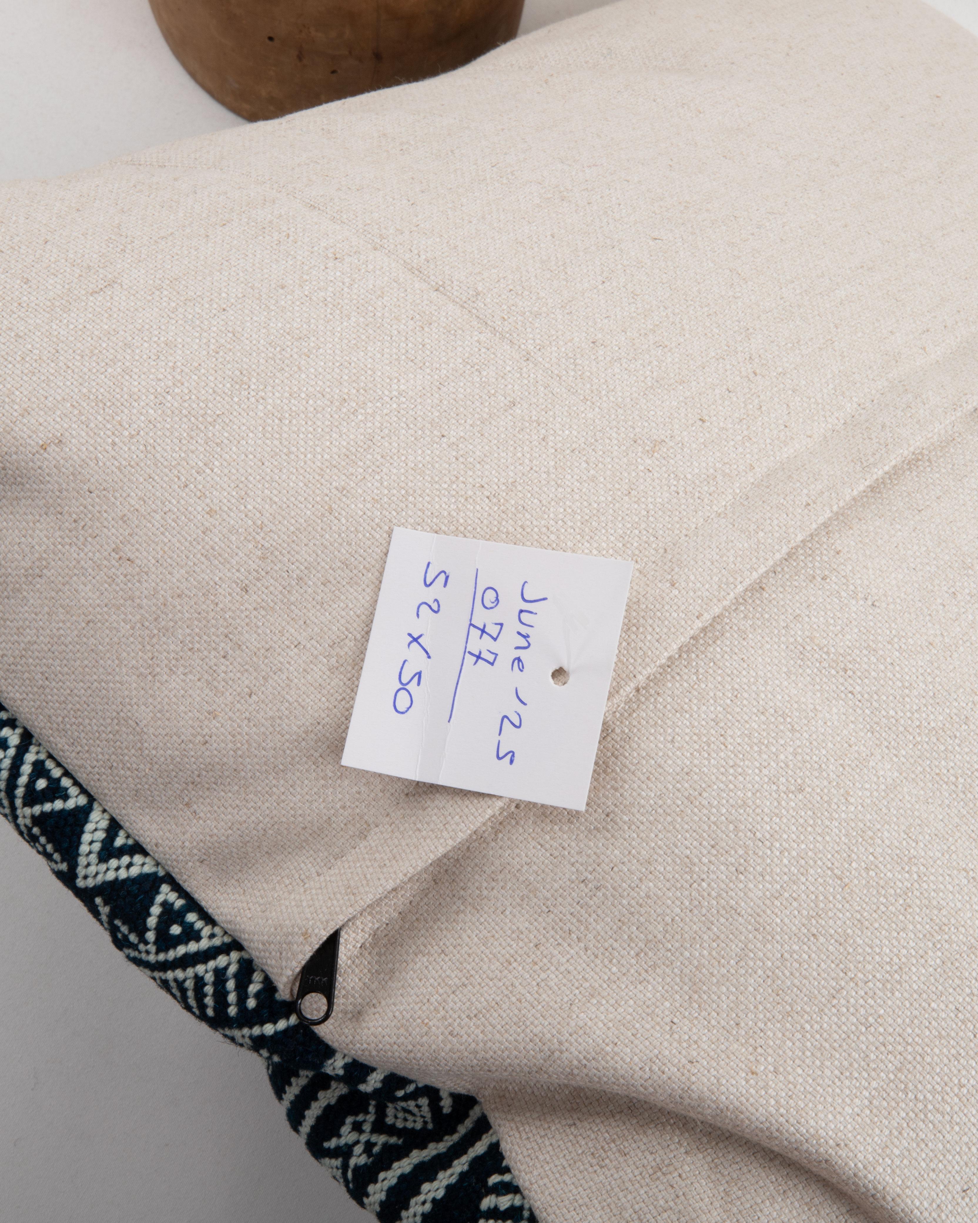 Wool Pillowcase Made from a Vintage Tunisian Weaving For Sale