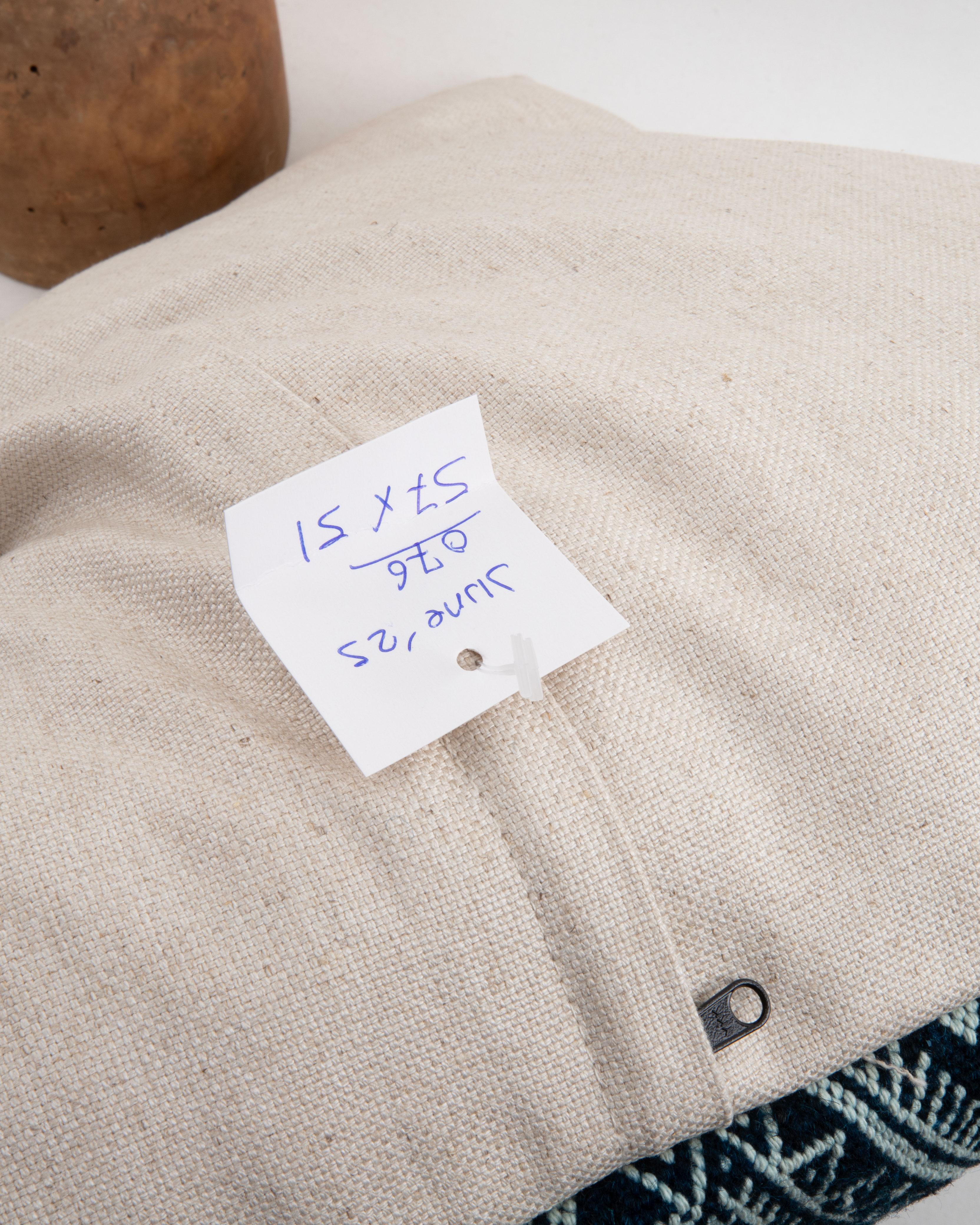 Wool Pillowcase Made from a Vintage Tunisian Weaving For Sale