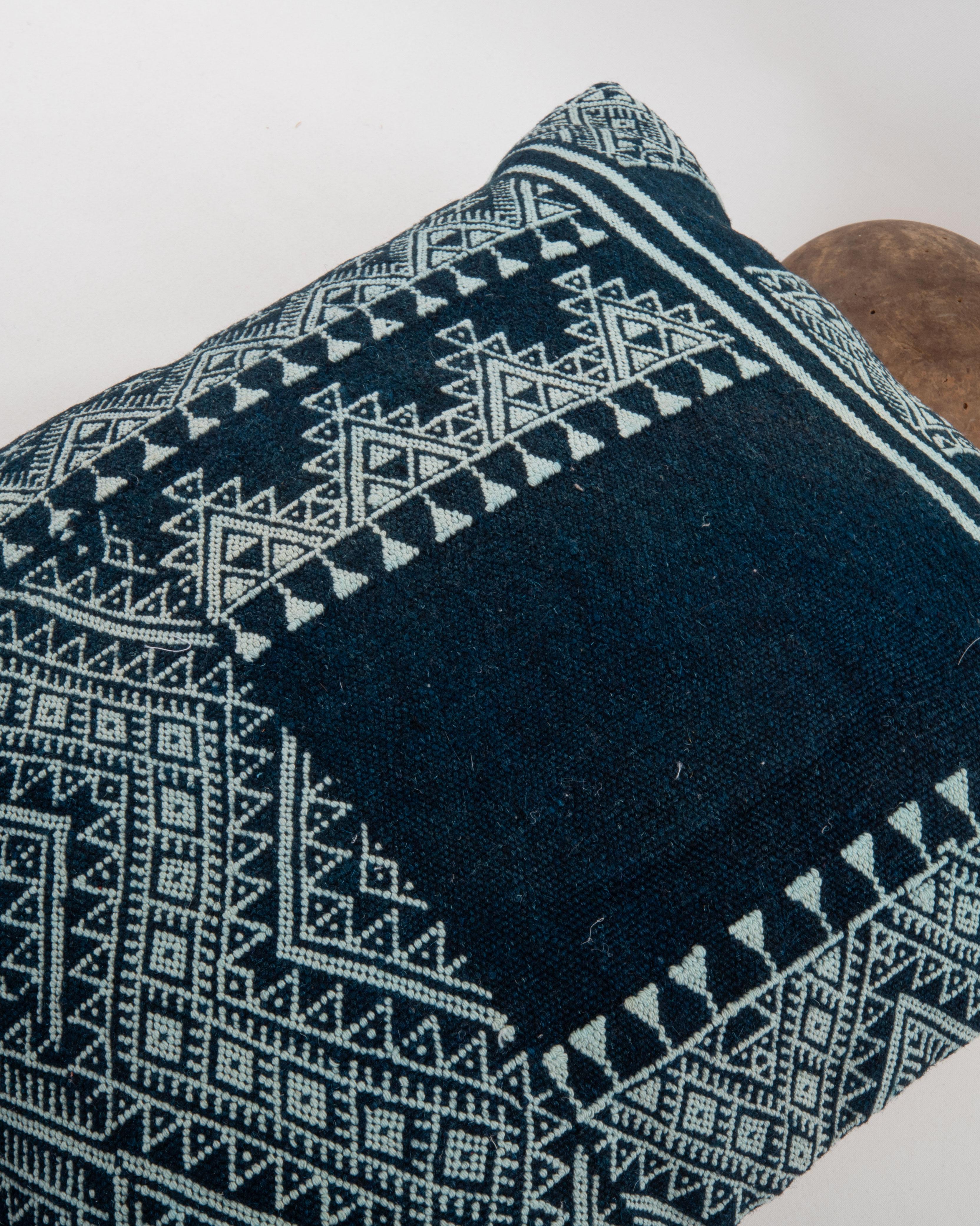 Wool Pillowcase Made from a Vintage Tunisian Weaving For Sale