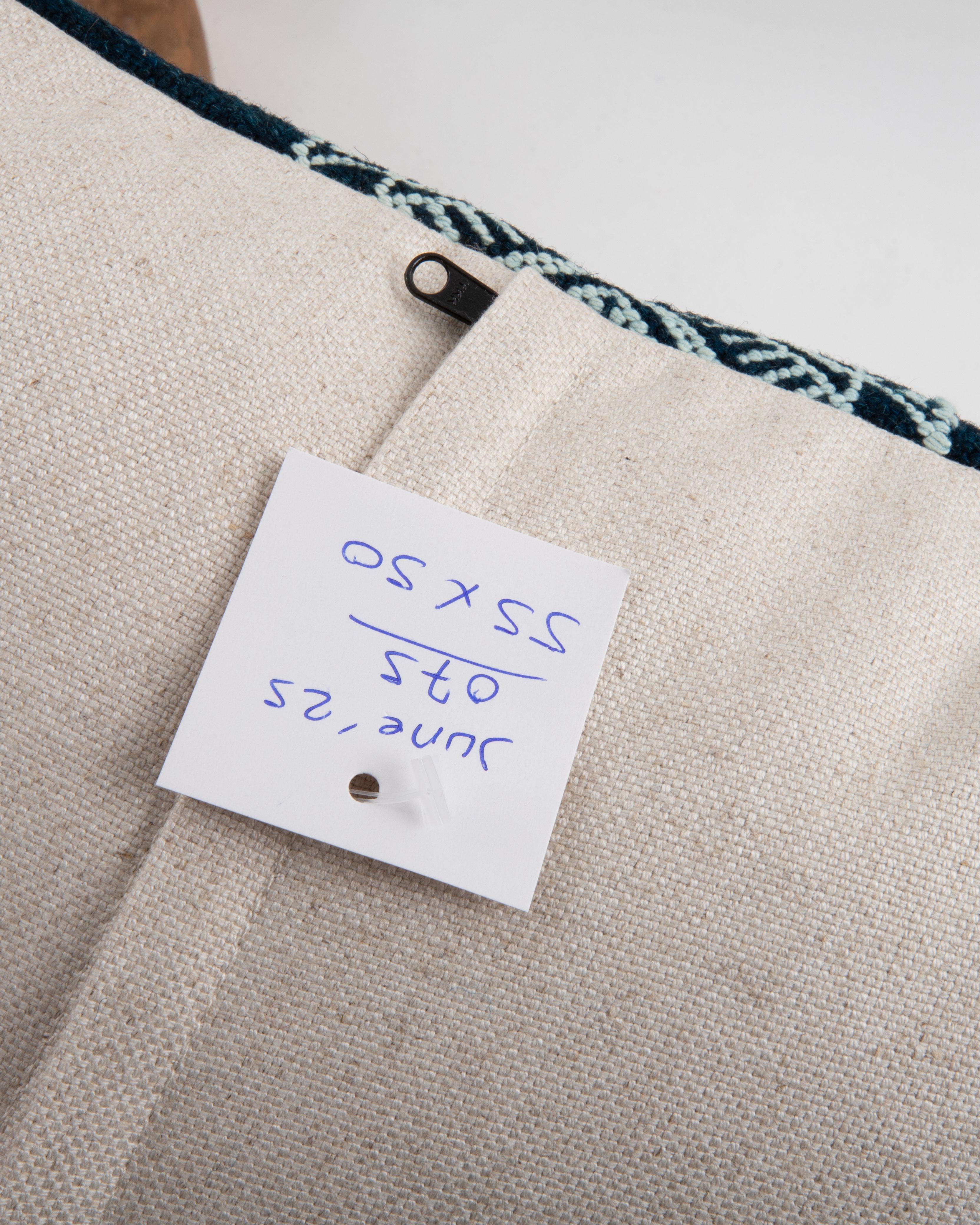 Pillowcase Made from a Vintage Tunisian Weaving For Sale 1