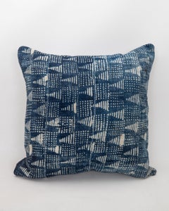 Taie d'oreiller en tissu africain indigo Mali, milieu du 20e C.