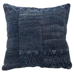 Taie d'oreiller en tissu africain indigo Mali, milieu du 20e C.