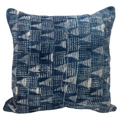 Taie d'oreiller en tissu africain indigo Mali, milieu du 20e C.