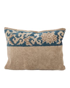 Pillowcase Made From am antique Chinese Rug Fragment