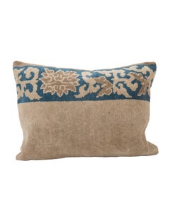 Pillowcase Made From am antique Chinese Rug Fragment