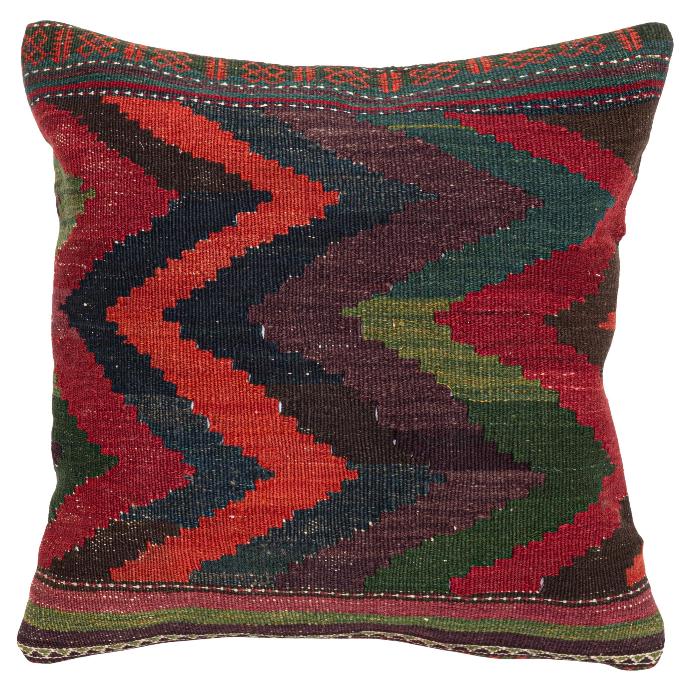 Coussin d'oreiller baluchon afghan ancien Kilim en vente