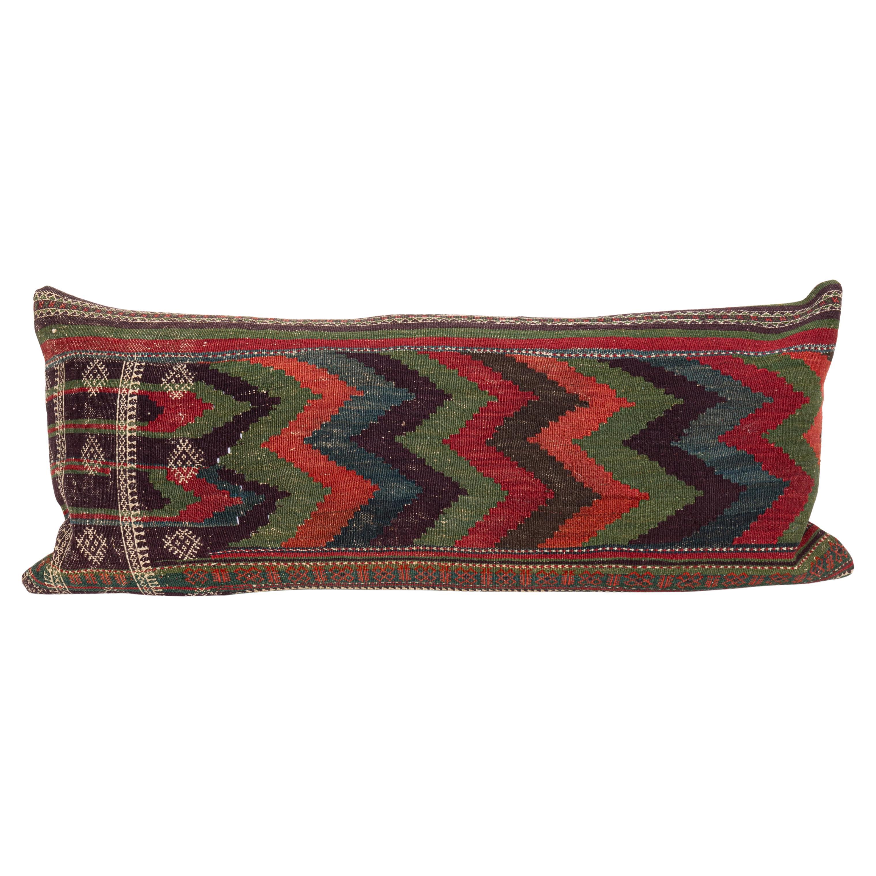 Coussin d'oreiller baluchon afghan ancien Kilim
