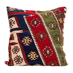 Pillowcase Made from an Antique Anatolian Kilim, Early 20th Century.