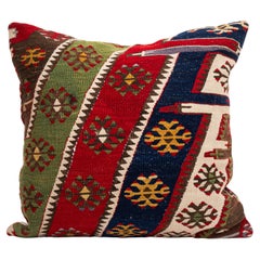 Pillowcase Made from an Antique Anatolian Kilim, Early 20th Century.
