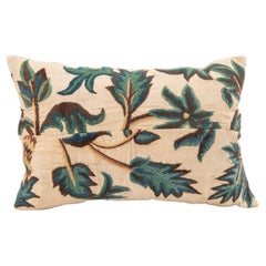 Pillowcase Made from an Antique Crewel Embroidery, England