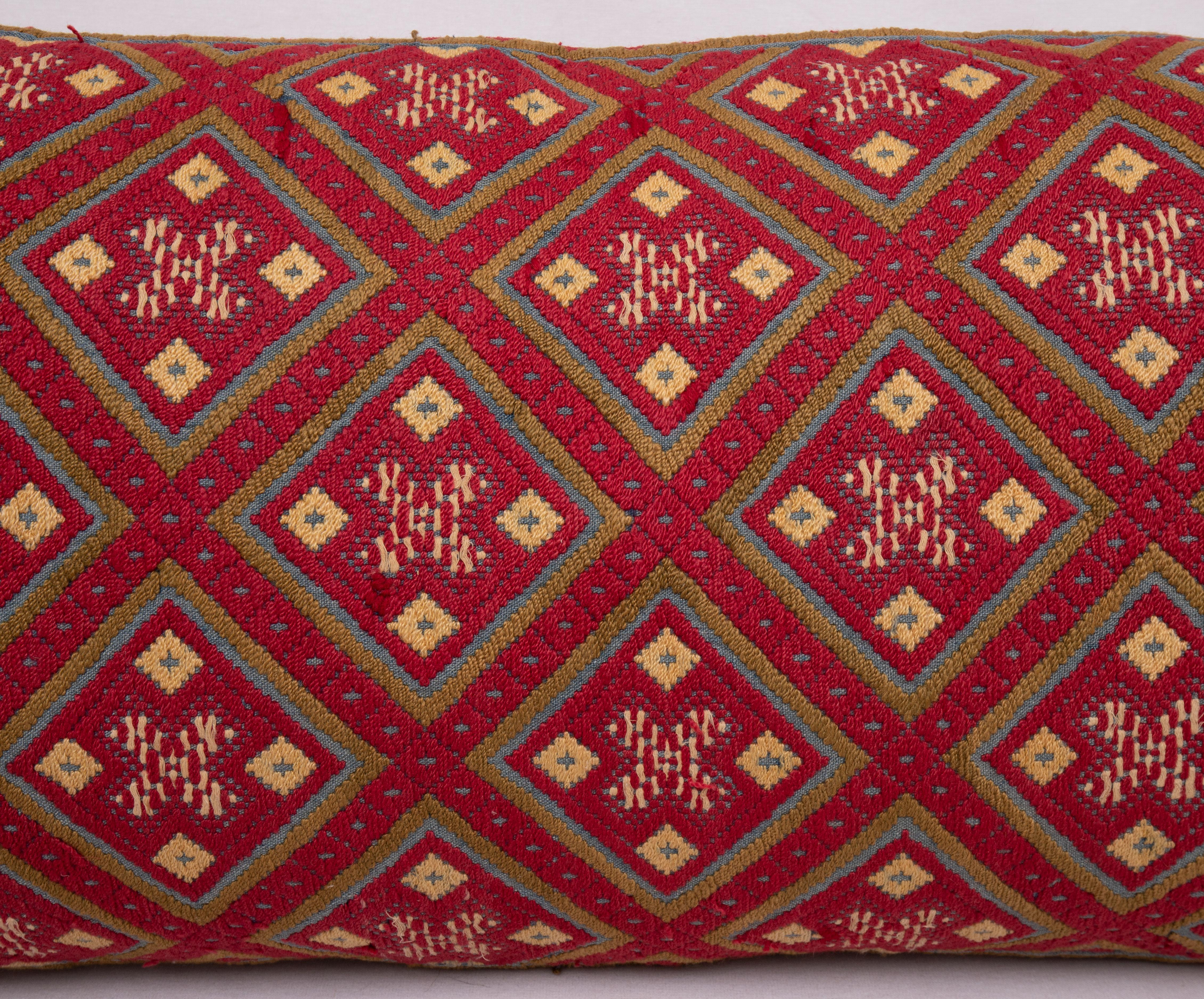 Bulgarian Pillowcase Made from an Antique Eastern European Embroidered Panel For Sale